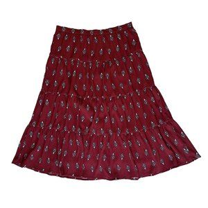 Loft Tiered Midi Skirt, (Size 10)